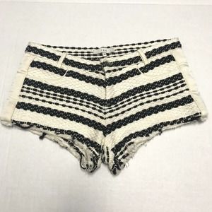 IRO Axano boucle Sz 36 Black Ivory Tweed Shorts